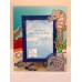 3.5" x 5" PHOTO PICTURE, PAINTED GLASS FRAME, UNDERWATER SCENE SEAHORSE FISH   323397038171
